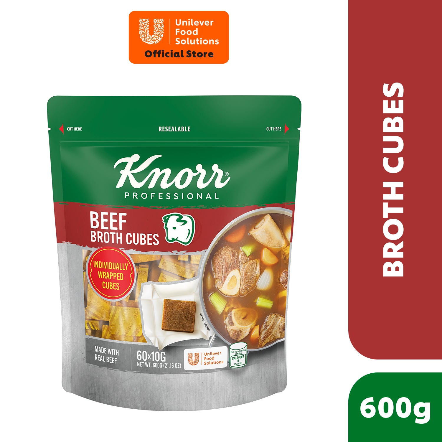 Knorr Beef Cubes Professional Pack 600g