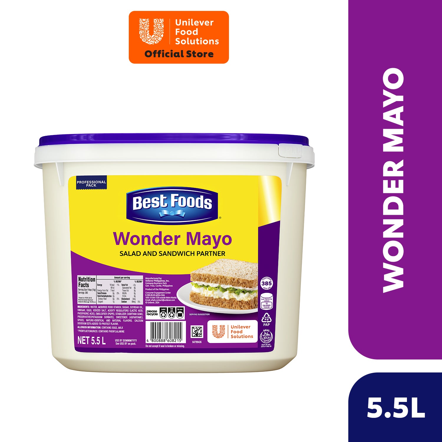 Best Foods Wonder Mayo 5.5L